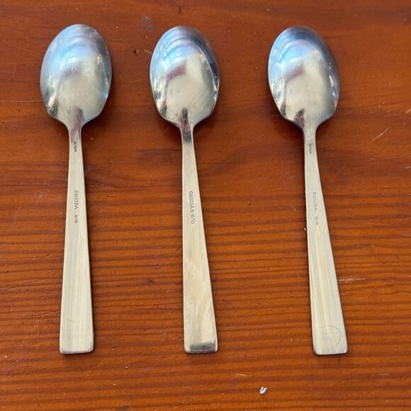 Vintage Oneida Amsterdam Stainless Steel Soup Spoons Set Of 3 - Picture 2 of 2